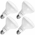 4-Pack BR30 LED Bulb, Luxrite, 65W Equivalent, 3000K Soft White, Dimmable, 650 Lumens, LED Flood Light Bulbs, 9W, Energy Star, E26 Medium Base, Damp Rated, Indoor/Outdoor – Living Room and Kitchen