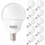 Sunco Lighting 10 Pack G14 LED Globe, 5W=40W, Candelabra Bulb, 450 LM, 5000K Daylight, Small Edison Screw Base E12, Frosted – UL + Energy Star