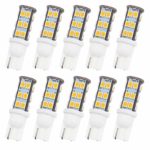 GRV T10 Wedge 192 921 194 25-2835 SMD LED Lights Bulbs 1.9W DC 12V  Super Bright Dome Interior Car Lights Warm White Pack of 10