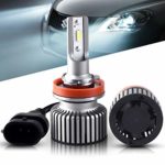 ETERMING H11 H9 H8 Led Headlight Bulbs Conversion Kit Pack of 2, Extremely Bright 7600LM 6000K Xenon White, Durable CSP Filaments Turbo Fan Heatsink, 1 Year Warranty