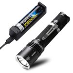 sofirn SF36 LED Flashlight Ultra Bright 1070 Lumen 5 Mode Use Rechargeable 18650 Battery (Inserted) and Charger, Cree XP-L LED, Water Resistant for Camping or Outdoor Sports