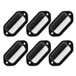 Dream Lighting 12V Black Oval Waterproof LED Number Plate Lighting/Step/Stair/Deck Lights for RV, Marine, Boat, Surface Mount 0.1 Watts Warm White, Pack of 6