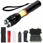 LED Flashlight，iBester Tactical COB Lantern+ Flashlight in-1with Zoom & Magnetic Base As Seen On TV Taclight LED Flashlight Lantern with Battery & Charger & Holster Included