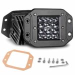 Flush Mount LED Pods, Nirider 2PCS 84W Bumper Lights 5 Inch Spot Beam Driving Lights LED Light Bar Flush LED Work Light Off Road Lights for Truck Jeep SUV ATV UTV Boat, 2 Years Warranty