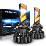 TECHMAX 9006 LED Headlight Bulbs,360 Degree Adjustable Beam Angle Cree Chips 12000Lm 6500K Xenon White Extremely Bright HB4 Conversion Kit of 2