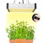 LED Grow Light, Bozily LED Grow Lights for Indoor Plants Full Spectrum 800W Plant Growing Light with Dimmer for Large Plants Seedlings Blooming Fruiting (Consumes 130W Equivalent to 800W HPS)