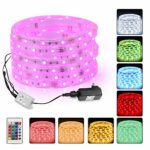 Brizled Flat LED Rope Lights, 16.4ft 150 LED Color Changing RGB Strip Lights with 24 Keys Remote, 12V UL Listed Flexible Decorative Light Strip Waterproof Rope Lighting for Home Kitchen Indoor Outdoor