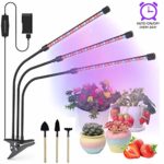 Grow Light Led, SNKYY 30W Houseplant Grow Light for Indoor Plants with Adjustable Gooseneck 5 Dimmable Levels and Timer Clip-On Desk Growing Lamps for Seedling