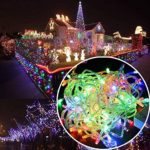 Autolizer 200 LED RGB Multi-Color Fairy String Lights Lamp for Xmas Tree Holiday Wedding Party Decoration Halloween Showcase Displays Restaurant or Bar and Home Garden – Control up to 8 Modes