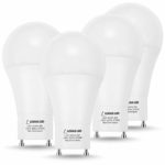 LOHAS GU24 Bulb, A19 LED Light Bulb GU24 Base, 60 Watt Equivalent(9W LED), Warm White Lighting 2700K, 810LM LED Lamp, 240 Degree Beam Angle, Replace CFL Light(4 Pack)