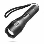 Tactical Flashlight, Sondiko Portable Super Brightness Rechargeable LED Flashlights with 5 Light Modes, Zoomable, Waterproof, for Camping and Hiking