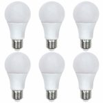 Asencia AN-03661 40 Watt Equivalent A19 General Purpose LED Light Bulb, Daylight, 6-Pack, Non-Dimmable,