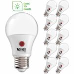 Sunco Lighting 10 Pack A19 LED Bulb with Dusk-to-Dawn, 9W=60W, 800 LM, 4000K Cool White, Auto On/Off Photocell Sensor – UL