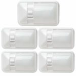 Leisure LED 5 Pack 12V RV Ceiling Dome Light RV Interior Lighting for Trailer Camper with Switch, Single Dome Frosted Lens 300LM (Frosted Lens Natural White 4000-4500K, 5-Pack)