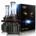 Cougar Motor 9007 LED Headlight Bulbs, High/Low All-in-One Conversion Kit, 7200 Lumen (6000K Cool White) – Adjustable Beam Pattern