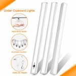 Under Cabinet LED Lighting, Kitchen Under Counter Light Set, IR Sensor Dimmable and Hand Wave Switch, Touch-less Control Closet Light Strips, Cupboard, Wardrobe, 6000k Daylight Cool White, 12V, 3 Pack