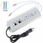 LED Driver 150 Watts 24V DC Low Voltage Transformer， Waterproof IP67 LED Power Supply, Adapter with 3-Prong Plug 3.3 Feet Cable for Any 24V DC led Lights, Computer Project, Outdoor Light