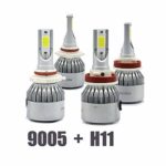 Syneticusa Combo LED High/Low Beam Headlight Conversion Kit Light Bulbs 200W 20000LM 6000K White (9005+H11)