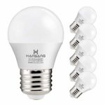 Hansang A15 LED Bulb Light 6 Watt (60w Equivalent),E26 Base,G45 Bulb,Ra83 600lm 2700K Warm White 120V for Ceiling Droplight,House Lighting No Dimmable 6 Pack