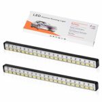 YINTATECH Pack of 2 Universal Dual Color Daytime Running DRL LED Lights Waterproof Truck Boat COB LED Light Strips (Amber + White)