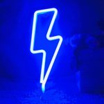 Neon Light,LED Lightning Sign Shaped Decor Light,Wall Decor for Christmas,Birthday party,Kids Room, Living Room, Wedding Party Decor (blue)
