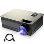 PONER SAUND HD Projector, M5 3800 Lumens Home Theater Projector with 50000 hrs LED Lamp Life, Outdoor Movie Projector Up to 200″ Display and 1080P Supported, Compatible with Fire Stick, PS4, HDMI, VGA