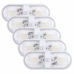 Miady 5 Pack RV LED Ceiling Dome Light Fixture with ON/Off Switch RV Interior Light for Car/RV/Trailer/Camper/Boat DC 10-24V White 560 Lumens 4000-4500K 48X2835SMD