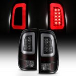 [LED Tube] For Black Smoked 1997-2003 F150 | 1999-2007 F250 F350 F450 F550 SuperDuty Tail Lights Brake Lamps Pair