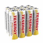 Tenergy AA Rechargeable Battery NiCd 1000mAh 1.2V Battery Pack for Solar Lights, Garden Lights, 12-Pack