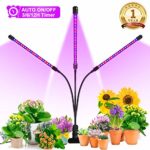Grow Light, Ankace 2019 Upgraded Version 60W Tri Head Timing 36 LED 5 Dimmable Levels Plant Grow Lights for Indoor Plants with Red Blue Spectrum, Adjustable Gooseneck, 3 6 12H Timer, 3 Switch Modes