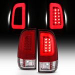 For 08-16 Ford F250 F350 F450 F550 SuperDuty LED Tube Red Tail Brake Lamps Left Driver+Right Passenger