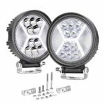 DRL LED Pods, SWATOW INDUSTRIES 2PCS 4 Inch 126W Diffused Round Off Road LED Light Pods Driving Lights LED Work Lights Spot Flood Combo Fog Lights for Truck Jeep Cars ATV UTV Motorcycle Tractor Boat