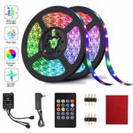 LED Strip Lights, HeySuun 32.8FT/10M 20Key RGB Light Strips, Music Sync Color Changing, Rope Light 600 SMD 3528 LED, IR Remote Controller Flexible Strip for Home Party Bedroom DIY Party Indoor Outdoor