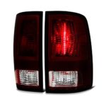 VIPMOTOZ Factory Style Tail Light Lamp For 2009-2018 Dodge RAM 1500 2500 3500 – [Factory Incandescent Model] – Smoke Red Lens, Driver & Passenger Side