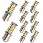 GRV Ba15s 1156 1141 High Power Car LED Bulb 18-5050SMD AC/DC 12V -24V Warm White Pack of 10