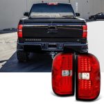 For 2014 2015-2018 Chevy Silverado | GMC Sierra Left + Right Red Replacement LED Tail Lights Tail Lamps Pair