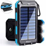 Solar Charger, 20000mAh Solar Power Bank Portable Chargers for Cell Phone External Battery Charger with Dual 2 USB Port/LED Light Backup Battery Pack for Backpacking Camping Solar Charging