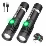 Rechargeable Flashlight, LED Torch, Super Bright 1200 Lumens CREE LED, Water Resistant, 4 Modes High/Low/Strobe/SOS, Indoor/Outdoor for Camping Hiking and Emergency 2 pack