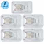 Kohree 12V Led RV Ceiling Dome Light RV Interior Lighting for Trailer Camper with Switch, Single Dome 300LM Each (Pack of 5)