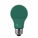 LED A19 Green Light Bulb, 9W, (60W Equivalent), E26 Medium Base, 120V, UL Listed, (1 Pack)