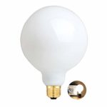CRLight 15W Dimmable LED Globe Bulb 3000K Soft White,120W Equivalent 1200LM, E26 Base Antique Edison G40 / G125 Large Milky Pearl Opal White Glass LED Light Bulbs, Smooth Dimming Version