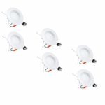6 Pack 5/6 inch Dimmable LED Downlight, Recessed Retrofit Lighting Fixture, 15W (100W Replacement), 5000K Daylight White, 1360LM, Energy Star & ETL, LED Ceiling Light (5000K(Daylight White), 6 Pack)