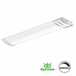 FaithSail 4FT LED Light Fixture 50W 5600lm Flush Mount Linear Lights, 4000K, 1-10V Dimmable, 4 Foot LED Kitchen Lighting Fixtures Ceiling for Craft Room, Laundry, Fluorescent Replacement