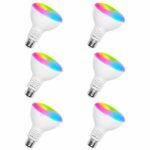 Smart Light Bulbs, Aoycocr BR30 Dimmable LED Light Bulbs, 720 Lumen, Tunable White 2700K – 9000K,9 (80W Equivalent), Works with Alexa, Google Assistant, IFTTT, No Hub Required, Wi-Fi, E26 Base, 6 Pack