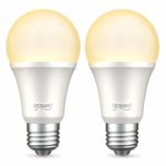 WiFi Smart LED Light Bulb Work with Alexa Google Assistant Gosund, Voice Control APP Remote Control Dimmable, No Hub Required, A19 E26 8W 800lm 75W Equivalent Soft White 2700k (2 Pack)