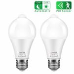 Govee Motion Sensor Light Bulb, 12W (100W Equivalent) 1200lm PIR Activated Dusk to Dawn Security LED Bulb, Auto On/Off Indoor Outdoor Lighting for Front Door, Garage, Stair, Hallway 2 Pack(Cold White)