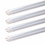 3FT T8 T10 T12 LED Tube Light – Romwish 36″ 14W(30W-40W Equiv.) LED Light Bulbs, F30T8 CW Fluorescent Replacement, Dual-End Powered, 5000K Daylights, 1600LM, Ballast Bypass, Clear Cover(Pack of 4)