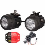HOUSE TUNING LED Spot Light 80W Kit – 2 Pack, 3 inch Round LED Accessory Lights with Wiring Harness,LED Fog Light For Utv Atv Motorcycle Jeep Trucks Off Road (80W Spot – 3″ Round)