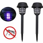 GXOK 2PC Solar Powered Lawn Lamp,Landscape Lights,Garden Decoration Light, Lawn Light LED Drive Away Pest Bug Insect Mosquito Lamp Garden Light [Ship from USA Directly]