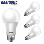 40W Equivalent, A19 LED Light Bulb by ENERGETIC SMARTER LIGHTING, 3000K Warm White, E26 Medium Base, Non-Dimmable LED Light Bulb,450lm,UL Listed 4-Pack